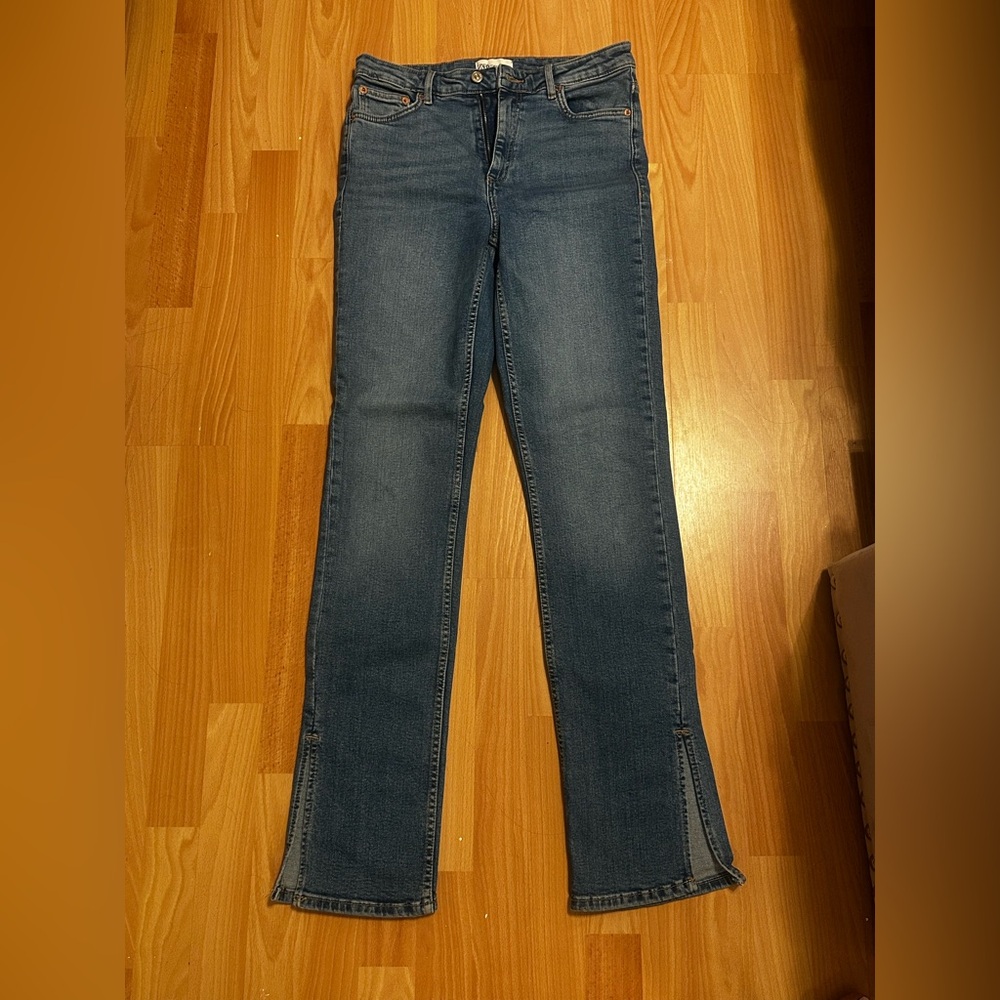 Zara Dark Blue Flare Women's Jeans